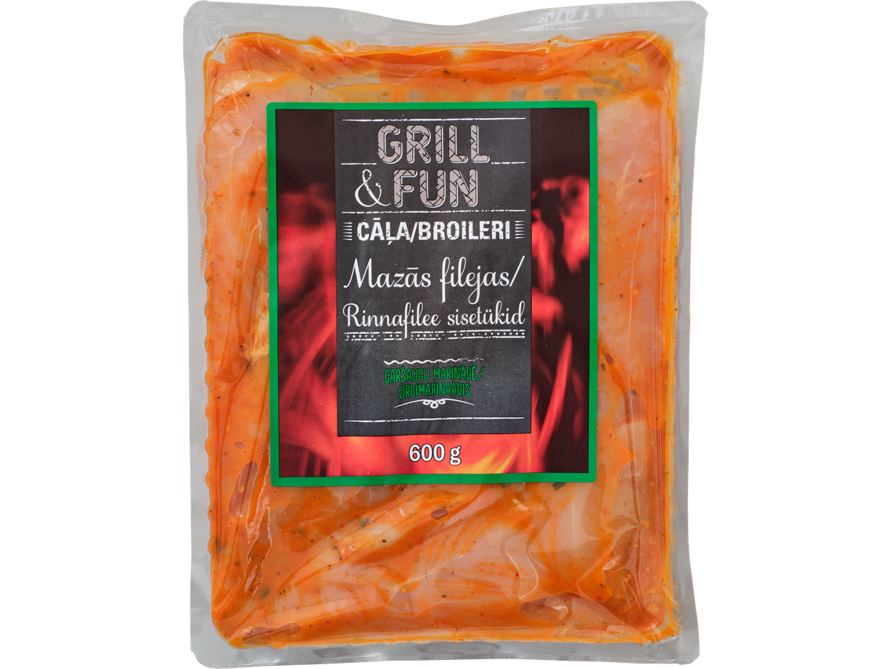 GRILL & FUN broileri rinnafilee sisetükid ürdimarinaadis, 600g.