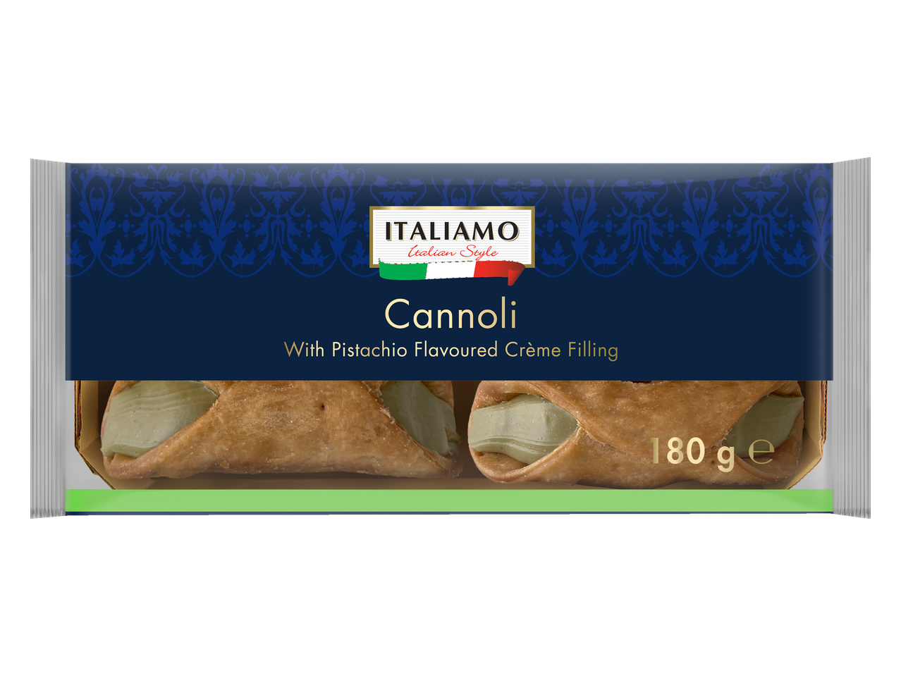 Italimo Cannoli Italiaanse stijl, pistache crème.
