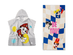 Paw Patrol Badeponcho und Powerpuff Girls Strandtuch.