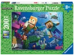 Minecraft Ravensburger Puzzle, 200 XXL pieces, 8+ age fit, featuring Alex and Steve underwater