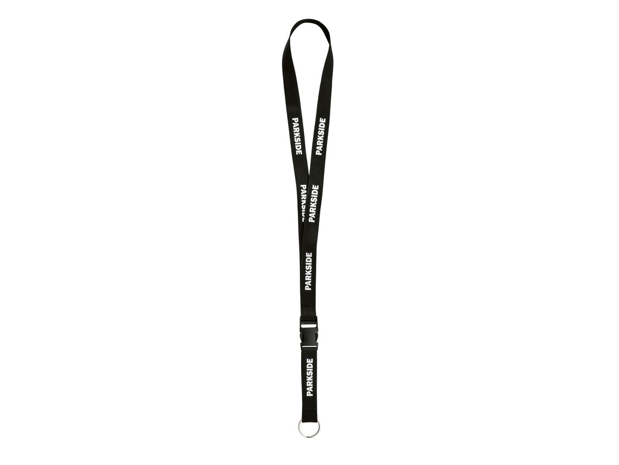 Un cordino nero con il logo 'PARKSIDE' stampato in bianco.