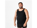 Mees mustas tank-topis ja bokserites.