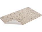 Μπεζ χαλάκι μπάνιου Livarno Home με ανάγλυφο σχέδιο και αντιολισθητική βάση