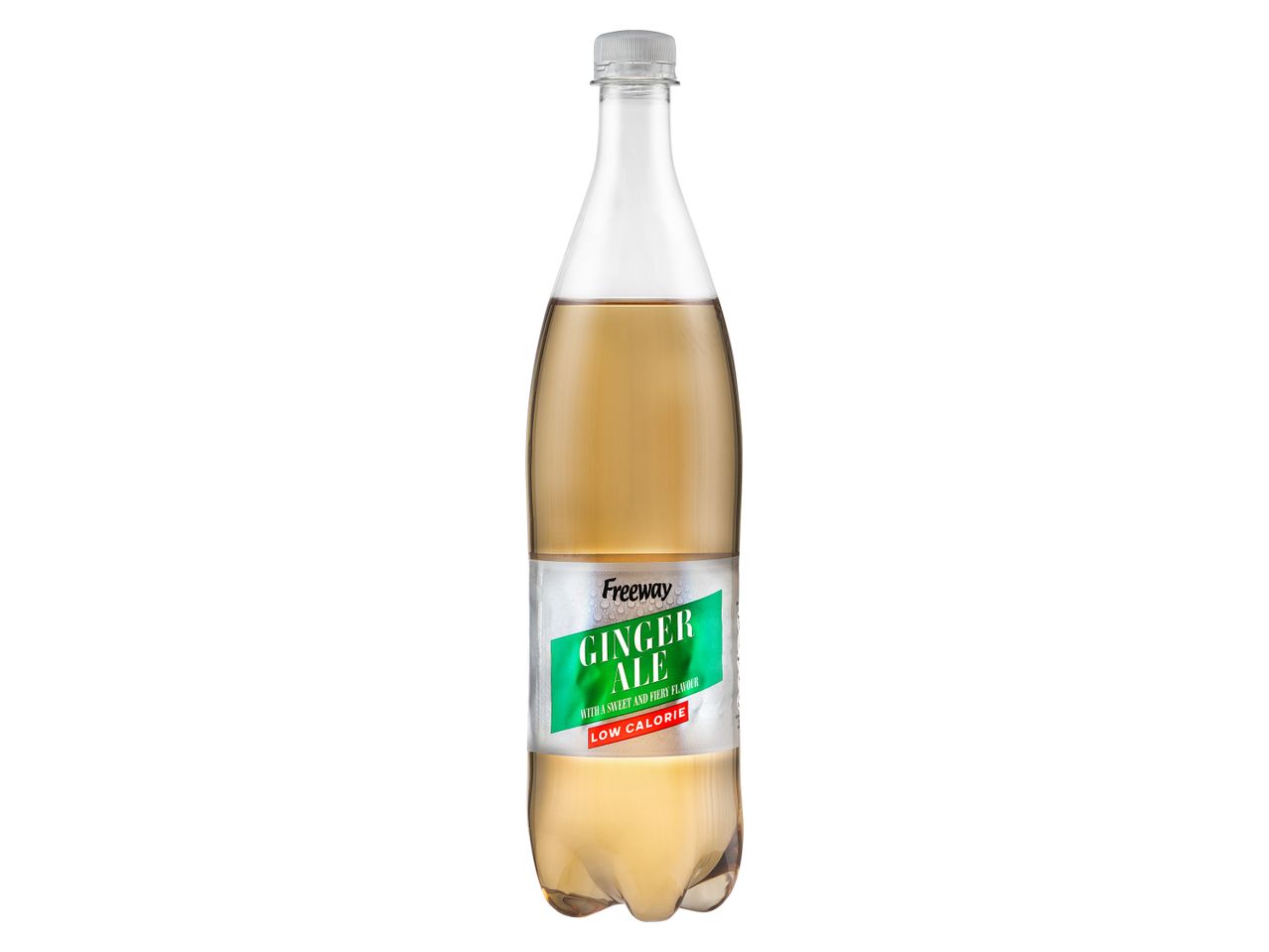 Freeway Ginger Ale, low-calorie soft drink in a bottle.