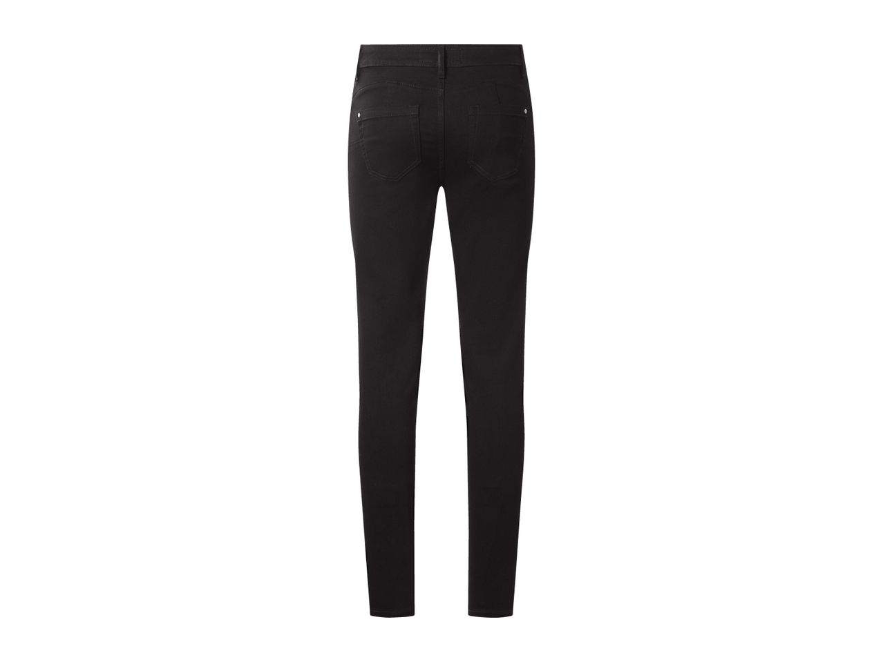 Black women's skinny jeans, back view