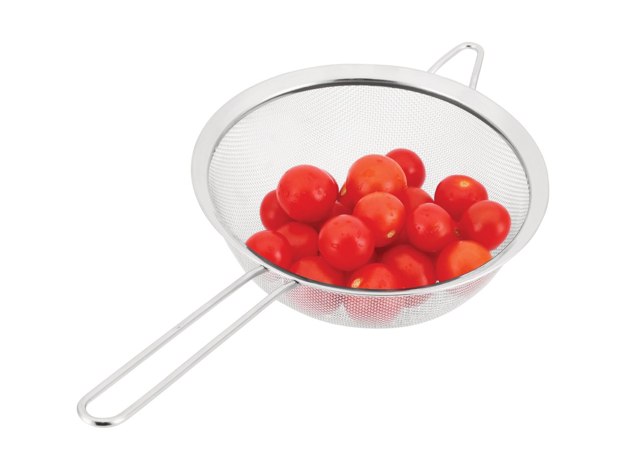 En sil med små, røde tomater.
