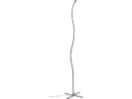 A modern, curved floor lamp with a simple, minimalist design.