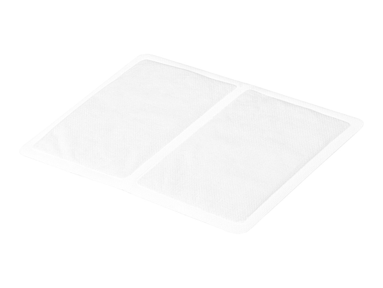 Two white rectangular air filters or heating pads