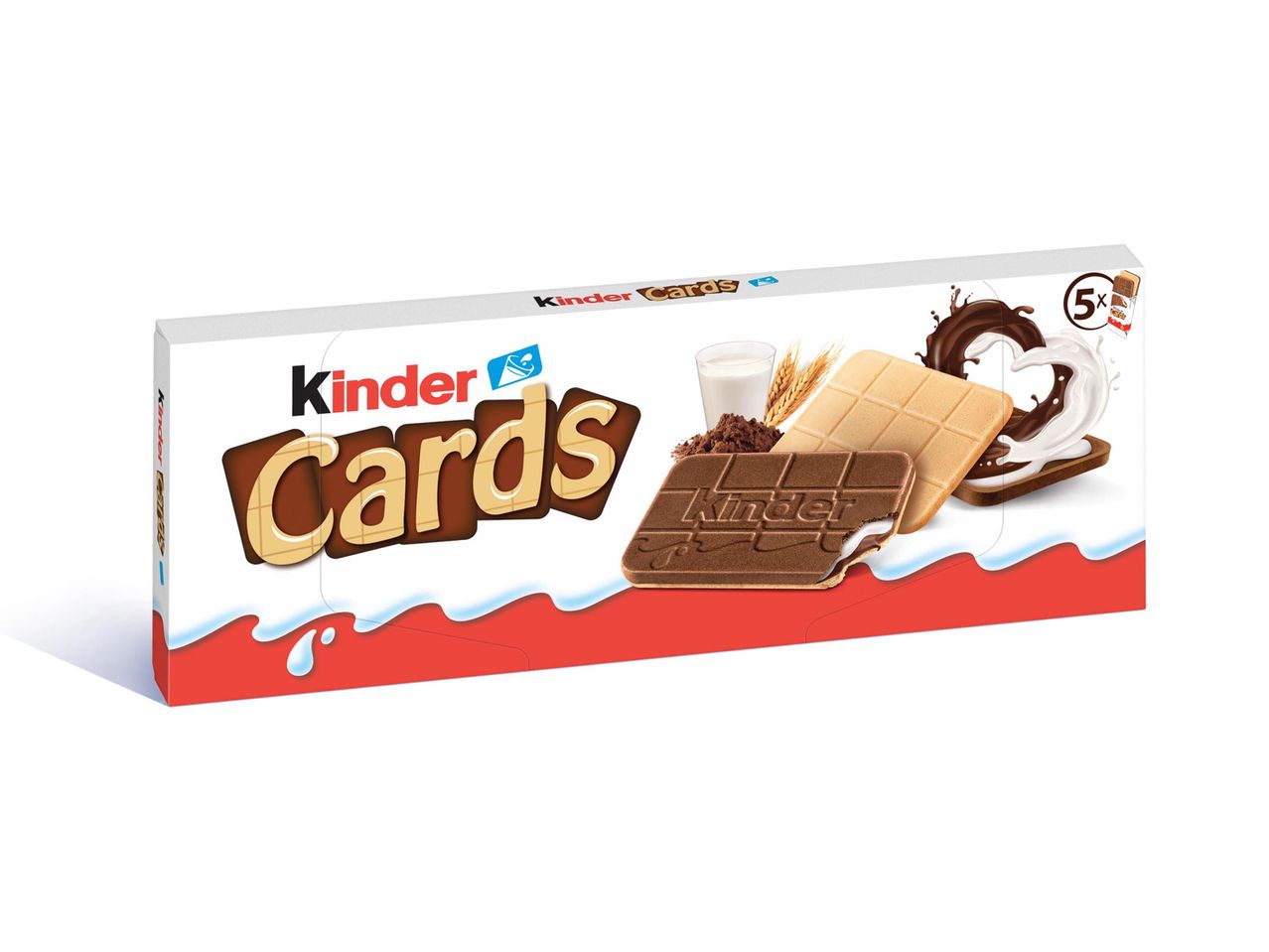Kinder Cards csokoládé kekszek 5x-ös kiszerelésben.