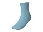 Light blue sock with a ruffled cuff