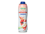 Solevita Fruitsiroop Grenadine, een fles vruchtensiroop met fruitillustraties.
