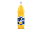 Fles sinaasappeldrank met 'Zero Sugar' en '100% plezier zonder suiker' op het etiket.