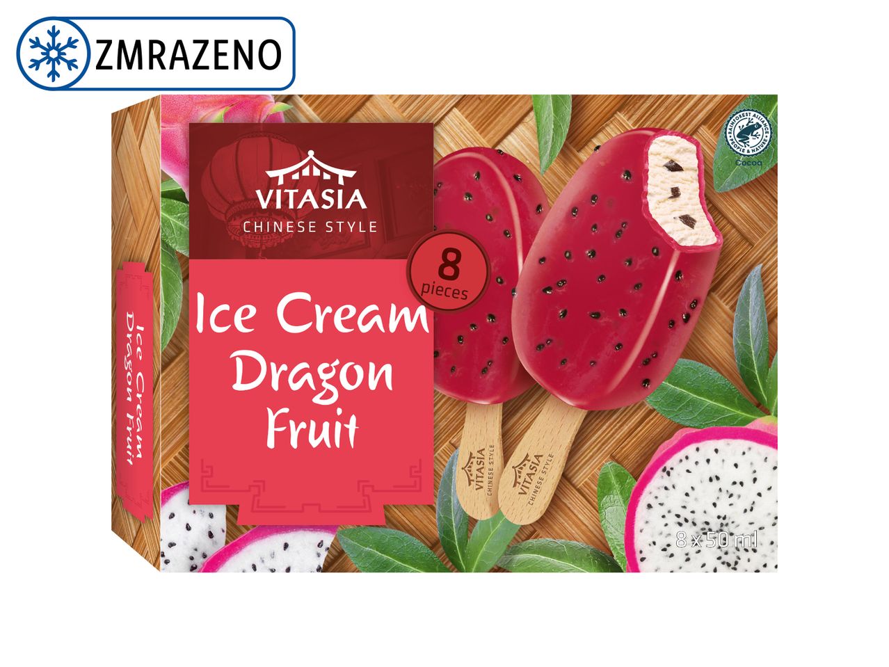 8 nanuků Vitasia s dračím ovocem, čínský styl.