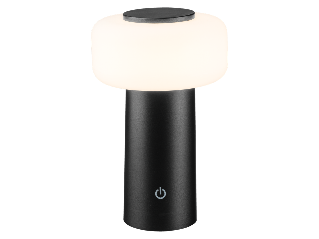 Bärbar LIVARNO home LED-bordslampa med svart bas och strömbrytare