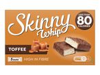 A box of 5 toffee flavour whip bars, high in fibre and under 80 calories.