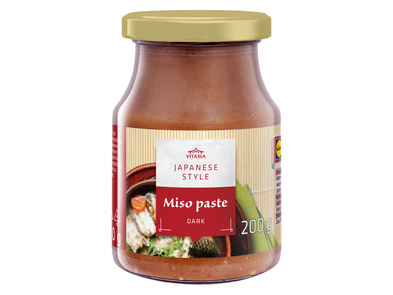 Vitasia Japanse stijl donkere miso pasta, 200g pot.