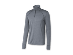Graues Langarmshirt mit Reißverschluss und Stehkragen