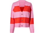 Esmara Grovstickad kofta: Roze en rood gestreept vest met knopen