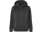 Mörkgrå zip-up huvtröja.
