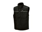 Gilet nero Parkside Performance con strisce riflettenti e tasche.