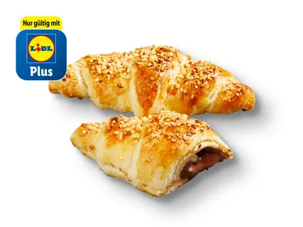 Buttercroissant mit Nuss-Nougat-Creme