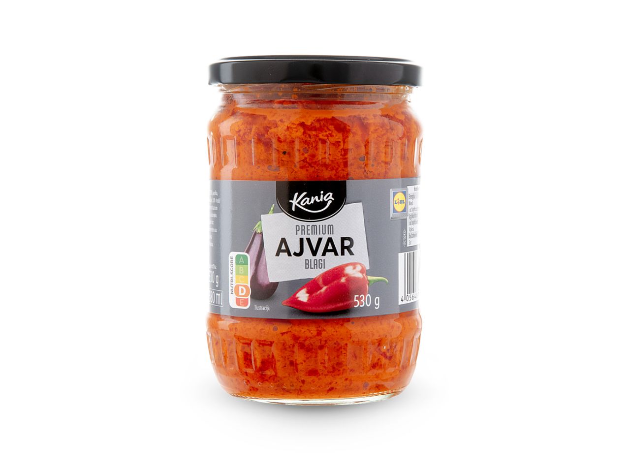 Staklenka Kania Premium Ajvara s paprikom i patlidžanom, 530 g