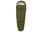 CRIVIT Mummy Sleeping Bag in olive green with a light beige interior