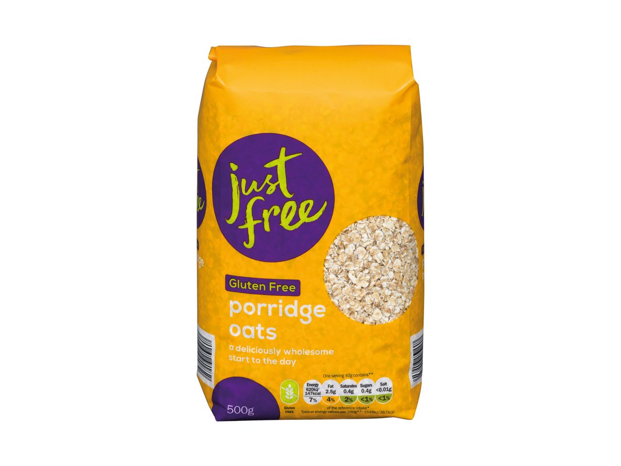Go to full screen view: Just Free Porridge Oats - Image 1