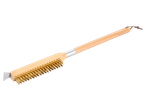 Grillmeister wire brush with wooden handle and scraper
