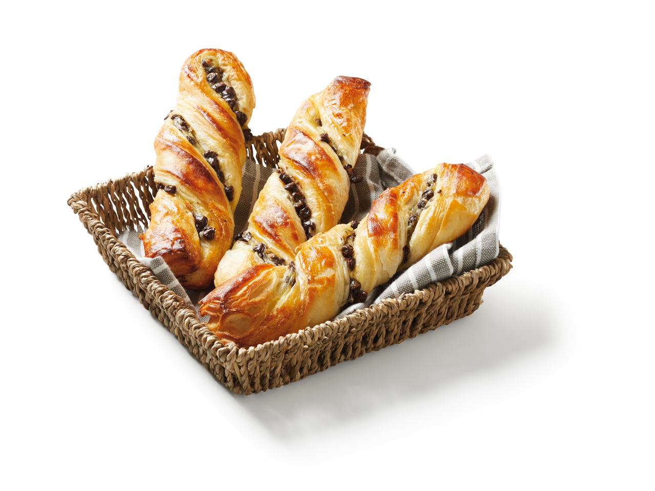 Късмети с шоколад в кошница.