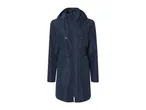 Navy blue hooded rain jacket