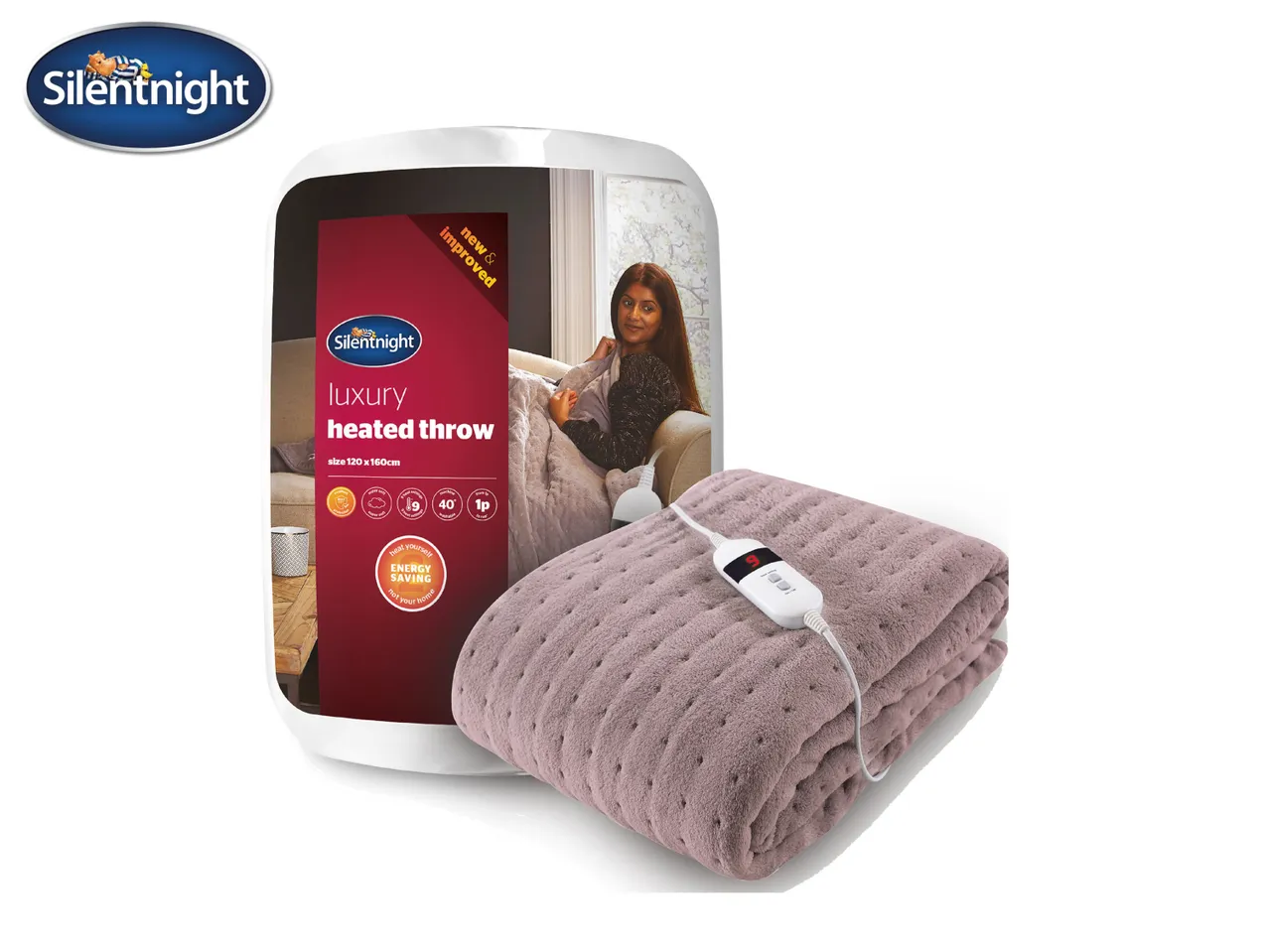 Go to full screen view: Silentnight Luxury Heated Throw - Image 1