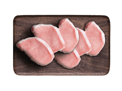 Šviežia pjaustyta kiaulienos nugarinė