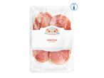 Four slices of pre-packaged prosciutto.