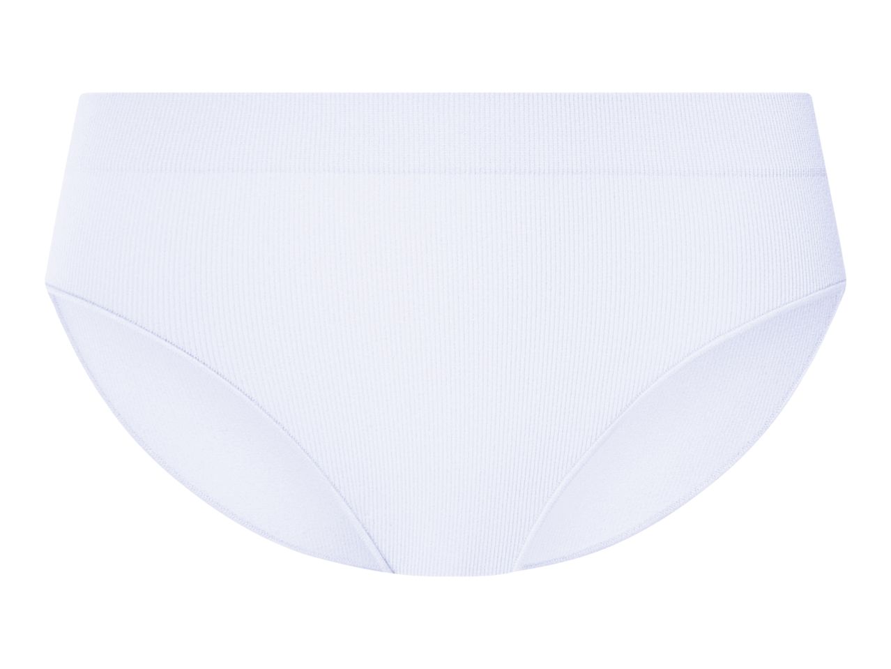 White ribbed seamless underwear.