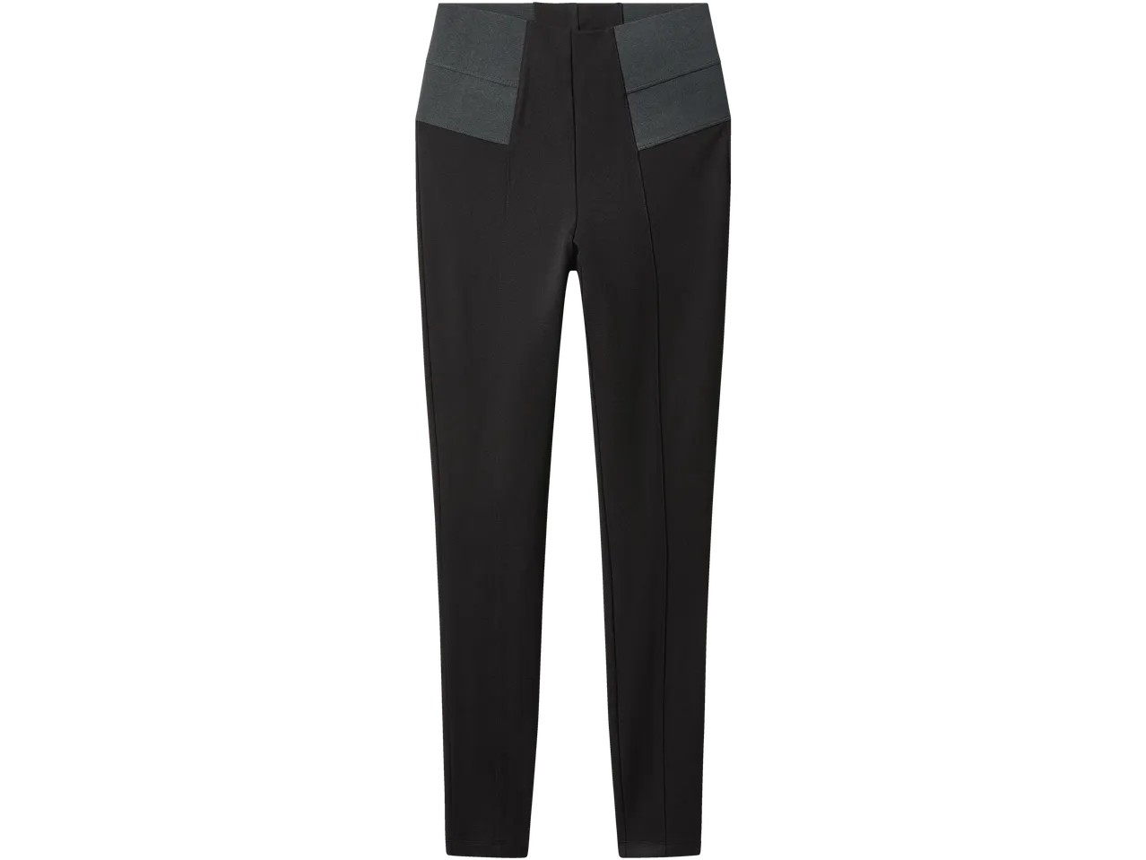 Оформящ джегингс Esmara, черен с тъмносива талия.