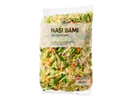Een zak nasi bami groentemix met spitskool, prei, taugé, wortel, rode ui en rode peper.