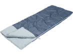 Blue and grey camping sleeping bag.