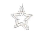 Illuminated 3D star decoration with warm white LED lights, ideal for festive displays.