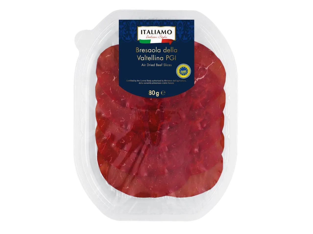 Felii de Bresaola della Valtellina PGI Italiamo, 80g.