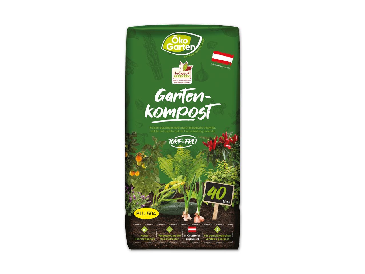Öko Garten Garten-Kompost, 40 Liter, torffrei.