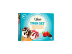 Sorvete Gelatelli Twin Set: 6 cones de chocolate-baunilha e morango-baunilha.