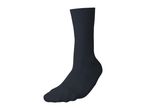 A single dark blue crew sock shown in a foot-shaped profile against a white background.