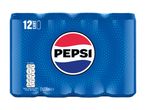 Pepsi 12-pack of 330ml cans with nutritional information.