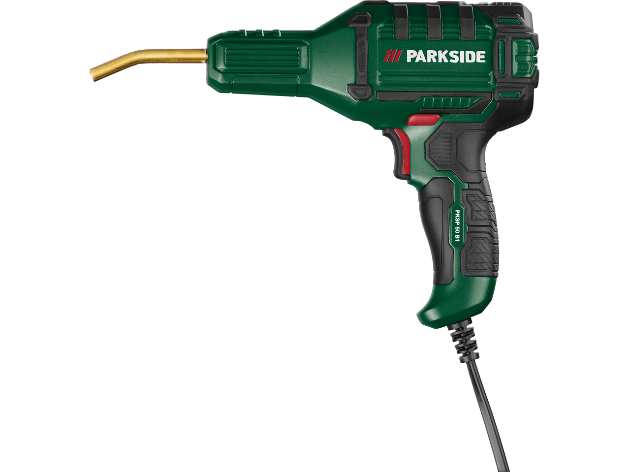 PARKSIDE plastikeevituspüstol PKSP 50 B1 rohelise korpuse ja messingotsikuga
