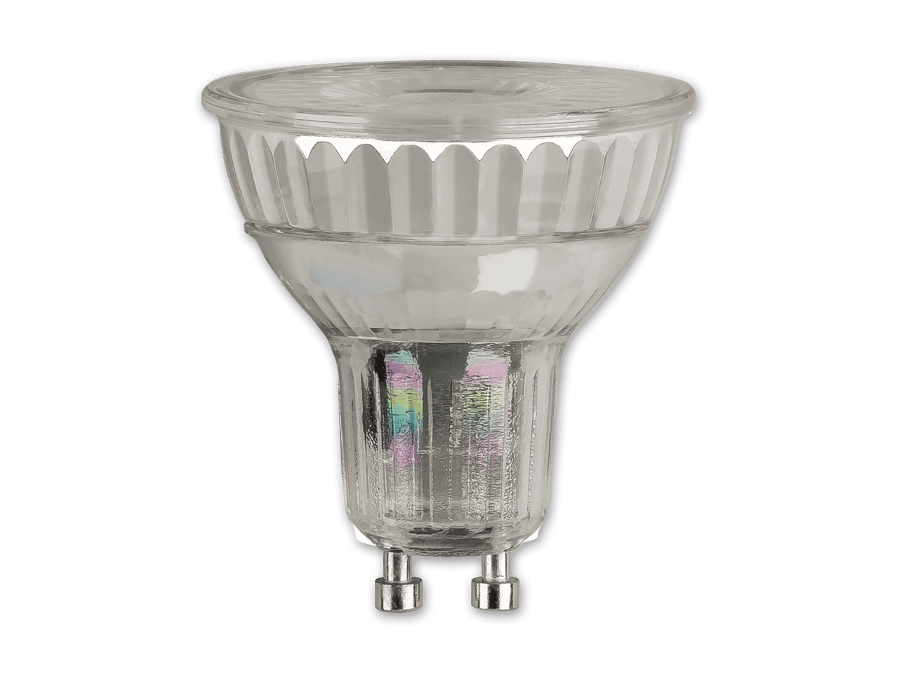 GU10 LED-Lampe mit klarem Glas und zwei Stiften