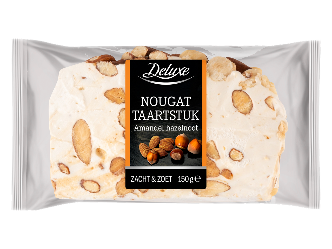 Deluxe Nougat Taartstuk met amandelen en hazelnoten, 150g