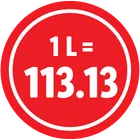 1L = 113.13