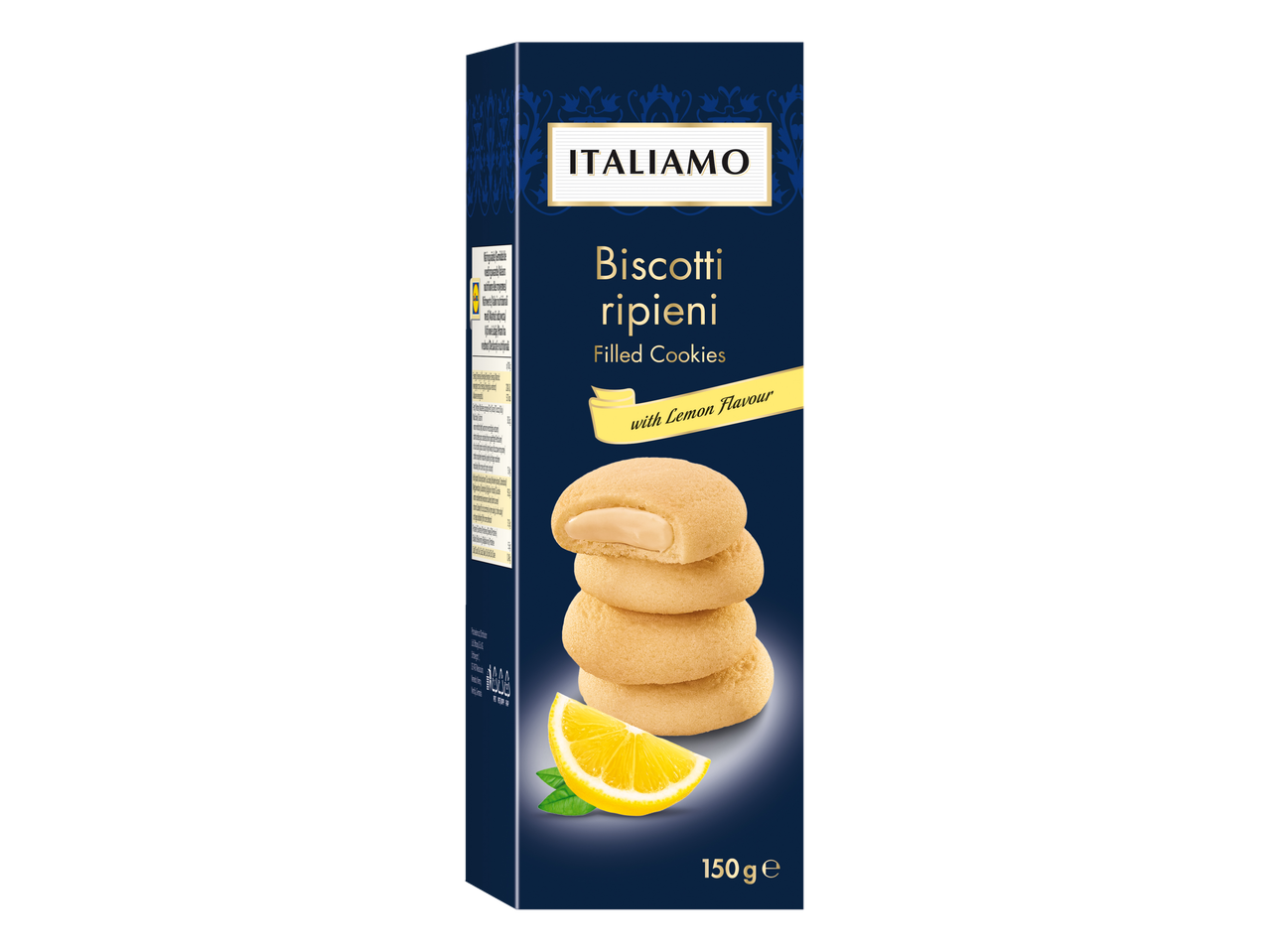 ITALIAMO gevulde koekjes met citroensmaak.