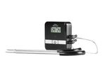 Digital meat thermometer with two probes and a display showing 24°C.